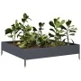 Anthrazitgraues Stahlbeet 100x100x26 cm von , Töpfe und Pflanzgefäße - Ref: Foro24-851019, Preis: 42,17 €, Rabatt: %
