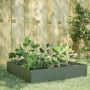 Olive green steel flowerbed 100x100x33.5 cm by , Pots and planters - Ref: Foro24-851027, Price: 50,20 €, Discount: %