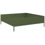 Arriate de acero verde oliva 100x100x33,5 cm de , Maceteros y jardineras - Ref: Foro24-851027, Precio: 49,23 €, Descuento: %