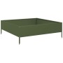 Olive green steel flowerbed 100x100x33.5 cm by , Pots and planters - Ref: Foro24-851027, Price: 50,20 €, Discount: %