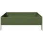 Arriate de acero verde oliva 100x100x33,5 cm de , Maceteros y jardineras - Ref: Foro24-851027, Precio: 49,23 €, Descuento: %