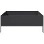 Black steel flowerbed 100x100x25 cm by , Pots and planters - Ref: Foro24-851031, Price: 52,93 €, Discount: %