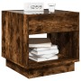 Bedside table with Infinity LED smoked oak 50x50x50 cm by , Nightstands - Ref: Foro24-3284088, Price: 85,80 €, Discount: %