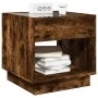 Mesita de noche con Infinity LED roble ahumado 50x50x50 cm de , Mesitas de noche - Ref: Foro24-3284088, Precio: 88,14 €, Desc...