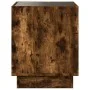 Mesita de noche con Infinity LED roble ahumado 50x50x50 cm de , Mesitas de noche - Ref: Foro24-3284088, Precio: 88,14 €, Desc...