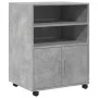 Engineered wood gray concrete 60x48x81 cm wheeled wardrobe by , Filing cabinets - Ref: Foro24-853167, Price: 90,10 €, Discoun...