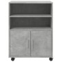 Rollcontainer aus Holzwerkstoff in Betongrau mit Rollen, 60x48x81 cm. von , Aktenschränke - Ref: Foro24-853167, Preis: 91,06 ...