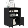 Armario con ruedas madera de ingeniería negro 60x48x81 cm de , Armarios archivadores - Ref: Foro24-853165, Precio: 97,59 €, D...
