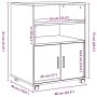 Engineered wood gray concrete 60x48x81 cm wheeled wardrobe by , Filing cabinets - Ref: Foro24-853167, Price: 90,10 €, Discoun...