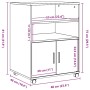 Rollcontainer aus Holzwerkstoff in Betongrau mit Rollen, 60x48x81 cm. von , Aktenschränke - Ref: Foro24-853167, Preis: 91,06 ...