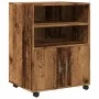 Engineered wood aged wardrobe with wheels 60x48x81 cm by , Filing cabinets - Ref: Foro24-853171, Price: 90,59 €, Discount: %