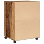 Engineered wood aged wardrobe with wheels 60x48x81 cm by , Filing cabinets - Ref: Foro24-853171, Price: 90,59 €, Discount: %