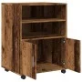 Engineered wood aged wardrobe with wheels 60x48x81 cm by , Filing cabinets - Ref: Foro24-853171, Price: 90,59 €, Discount: %