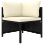 4-seater garden sofa with black synthetic rattan cushions by vidaXL, Modular outdoor sofas - Ref: Foro24-313515, Price: 171,5...
