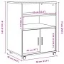 Engineered wood aged wardrobe with wheels 60x48x81 cm by , Filing cabinets - Ref: Foro24-853171, Price: 90,59 €, Discount: %