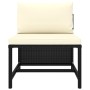 4-seater garden sofa with black synthetic rattan cushions by vidaXL, Modular outdoor sofas - Ref: Foro24-313515, Price: 171,5...