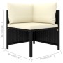 4-seater garden sofa with black synthetic rattan cushions by vidaXL, Modular outdoor sofas - Ref: Foro24-313515, Price: 171,5...