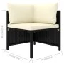 4-seater garden sofa with black synthetic rattan cushions by vidaXL, Modular outdoor sofas - Ref: Foro24-313515, Price: 169,3...