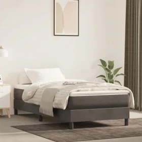 Dark gray velvet pocket spring mattress 80x220x20cm by , Mattresses - Ref: Foro24-4016595, Price: 122,97 €, Discount: %