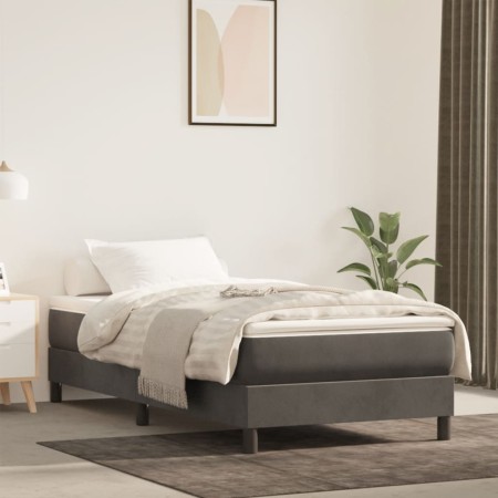 Taschenfederkernmatratze in dunkelgrauem Samtstoff 80x220x20cm von , Matratzen - Ref: Foro24-4016595, Preis: 124,91 €, Rabatt: %