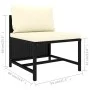 4-seater garden sofa with black synthetic rattan cushions by vidaXL, Modular outdoor sofas - Ref: Foro24-313515, Price: 169,3...