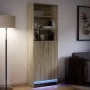 Sideboard with LED lighting, engineered wood in Sonoma oak, 69x32.5x200 cm by , Sideboards - Ref: Foro24-3307907, Price: 150,...