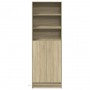 Sideboard with LED lighting, engineered wood in Sonoma oak, 69x32.5x200 cm by , Sideboards - Ref: Foro24-3307907, Price: 154,...