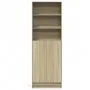 Sideboard with LED lighting, engineered wood in Sonoma oak, 69x32.5x200 cm by , Sideboards - Ref: Foro24-3307907, Price: 150,...
