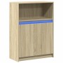 Sideboard with LED lights, engineered wood in Sonoma oak, 72x34x100 cm. by , Sideboards - Ref: Foro24-852161, Price: 78,26 €,...