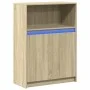 Sideboard with LED lights, engineered wood in Sonoma oak, 72x34x100 cm. by , Sideboards - Ref: Foro24-852161, Price: 76,86 €,...