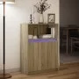 Sideboard with LED lights, engineered wood in Sonoma oak, 72x34x100 cm. by , Sideboards - Ref: Foro24-852161, Price: 76,86 €,...