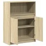 Sideboard with LED lights, engineered wood in Sonoma oak, 72x34x100 cm. by , Sideboards - Ref: Foro24-852161, Price: 76,86 €,...