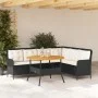 Garden sofa set 2 pieces and black synthetic rattan cushions by , Garden sets - Ref: Foro24-3262091, Price: 487,57 €, Discoun...