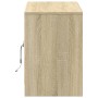 Mueble de TV LED madera de ingeniería roble Sonoma 100x34x50 cm