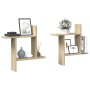 Wandregale 2 Stück aus Eichenholz in Sonoma-Optik 50x12x50 cm. von , Regale und Regale - Ref: Foro24-853256, Preis: 23,98 €, ...