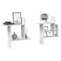 Wall shelves 2 units engineered wood white 50x15x50 cm by , Shelves and shelves - Ref: Foro24-853254, Price: 22,61 €, Discoun...