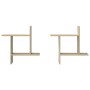 Wall shelves 2 units engineered wood Sonoma oak 50x12x50 cm by , Shelves and shelves - Ref: Foro24-853256, Price: 23,98 €, Di...