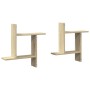 Wall shelves 2 units engineered wood Sonoma oak 50x12x50 cm by , Shelves and shelves - Ref: Foro24-853256, Price: 23,98 €, Di...