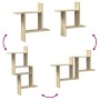 Wall shelves 2 units engineered wood Sonoma oak 50x12x50 cm by , Shelves and shelves - Ref: Foro24-853256, Price: 23,98 €, Di...