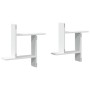 Wandregale 2 Stück aus weißem Ingenieurholz 50x15x50 cm von , Regale und Regale - Ref: Foro24-853254, Preis: 22,61 €, Rabatt: %