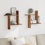 Wall shelves 2 units aged engineered wood 50x12x50cm by , Shelves and shelves - Ref: Foro24-853261, Price: 26,26 €, Discount: %