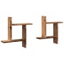 Wall shelves 2 units aged engineered wood 50x12x50cm by , Shelves and shelves - Ref: Foro24-853261, Price: 26,26 €, Discount: %