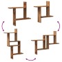 Wall shelves 2 units aged engineered wood 50x12x50cm by , Shelves and shelves - Ref: Foro24-853261, Price: 26,26 €, Discount: %