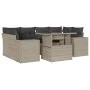 Garden sofa set 7 pieces with light gray PE rattan cushions by , Garden sets - Ref: Foro24-3269022, Price: 568,49 €, Discount: %
