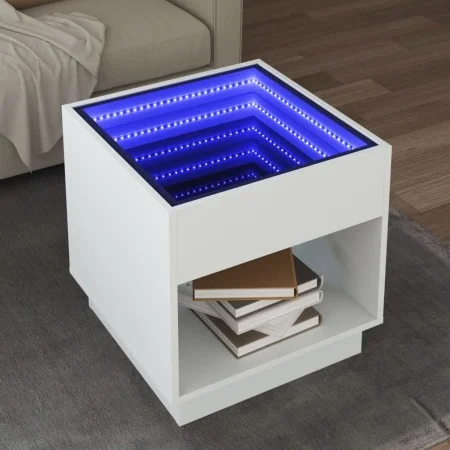 Coffee table with Infinity LED white 50x50x50 cm by , Coffee table - Ref: Foro24-847651, Price: 84,77 €, Discount: %