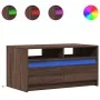 LED light coffee table made of brown oak engineered wood by , Coffee table - Ref: Foro24-851997, Price: 101,16 €, Discount: %