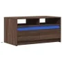 LED light coffee table made of brown oak engineered wood by , Coffee table - Ref: Foro24-851997, Price: 101,16 €, Discount: %