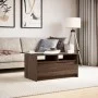 LED light coffee table made of brown oak engineered wood by , Coffee table - Ref: Foro24-851997, Price: 101,16 €, Discount: %