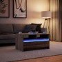 LED light coffee table made of brown oak engineered wood by , Coffee table - Ref: Foro24-851997, Price: 102,75 €, Discount: %