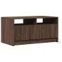 LED light coffee table made of brown oak engineered wood by , Coffee table - Ref: Foro24-851997, Price: 101,16 €, Discount: %